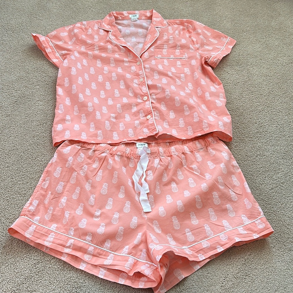 J.Crew pineapple print pajama set
